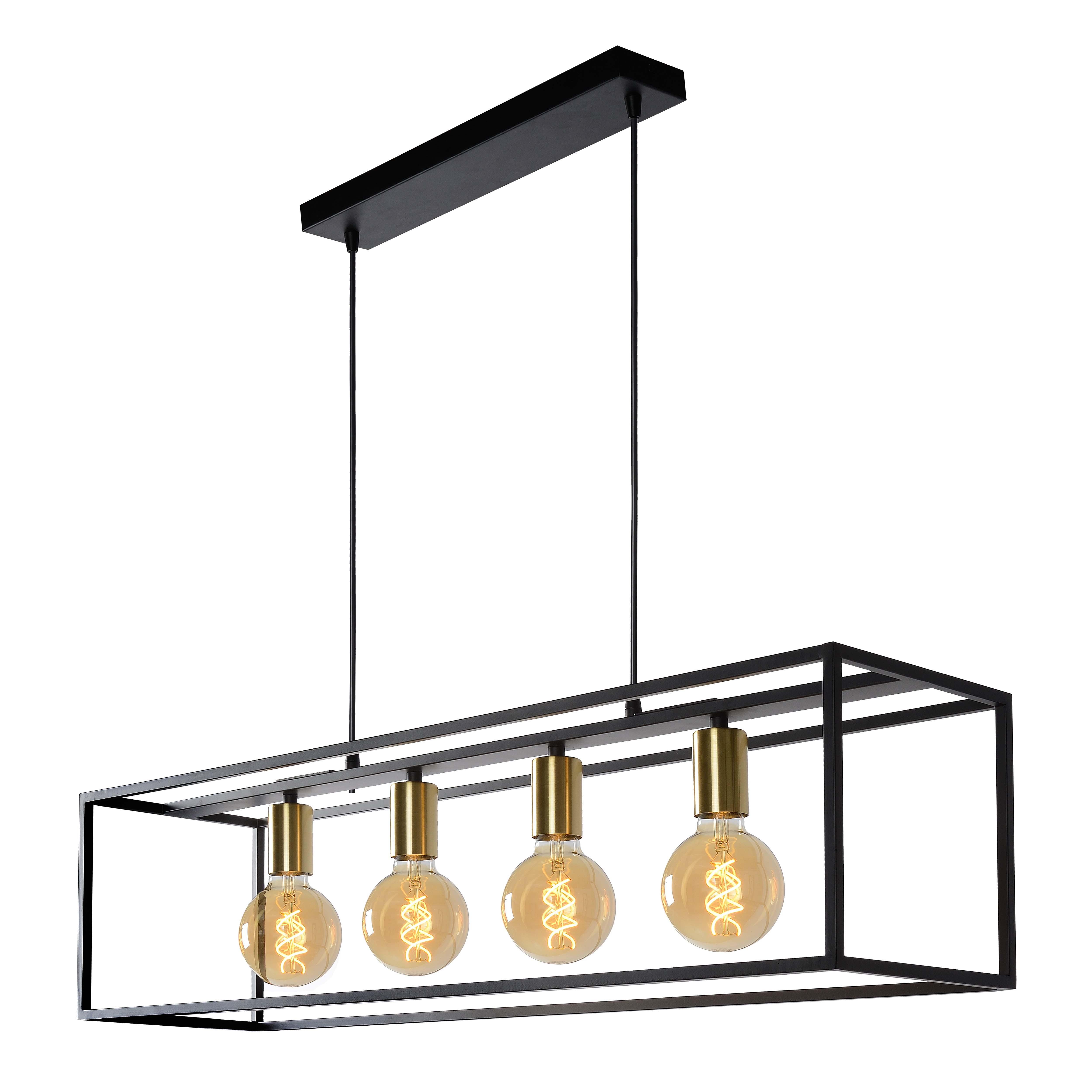 Lucide RUBEN Pendant light 4xE27 Black